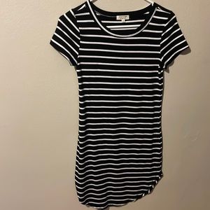 Black and white stripped dress size Small